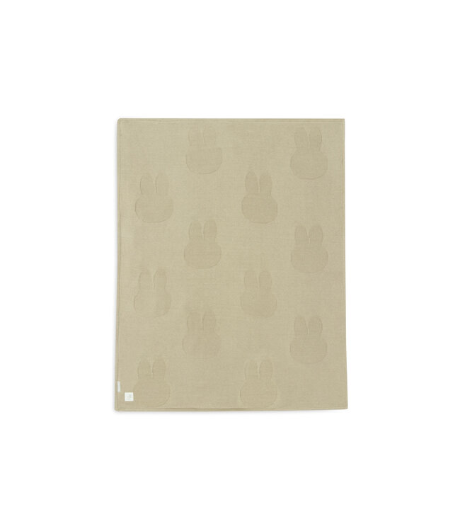 Jollein Jollein - Deken Ledikant 100x150cm Miffy Olive Green/Coral Fleece