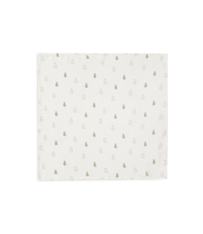 Jollein Jollein - Hydrofiele Doek Small 70x70cm Happy Miffy Olive Green (3p)