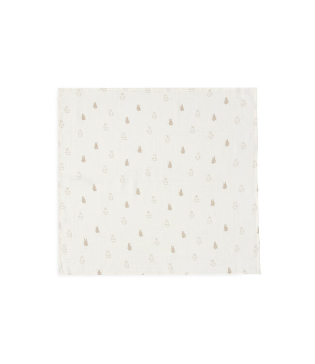 Jollein Jollein - Hydrofiele Doek Small 70x70cm Happy Miffy Nougat (3pack)