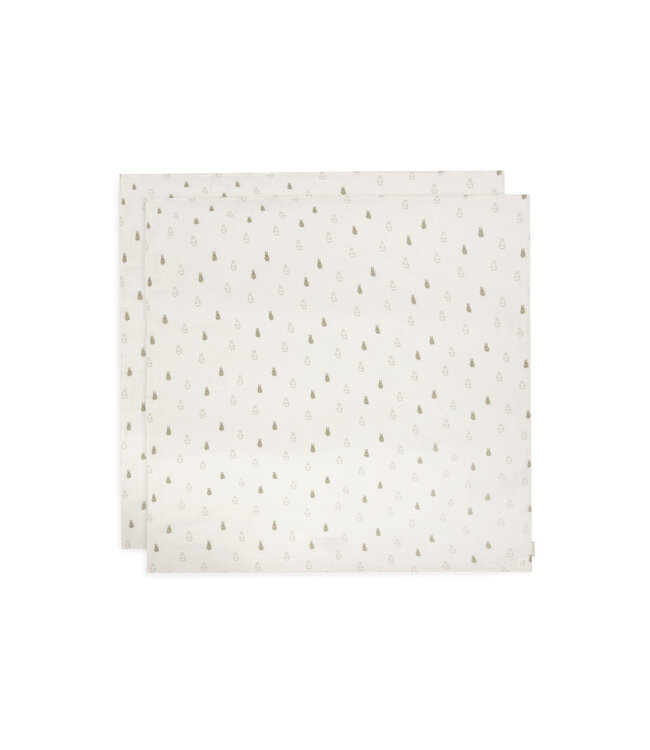 Jollein Jollein - Hydrofiele Doek Large 115x115cm Happy Miffy Olive Green (2p)