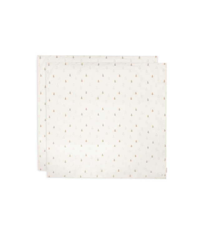 Jollein Jollein - Hydrofiele Doek Large 115x115cm Happy Miffy Nougat (2pack)
