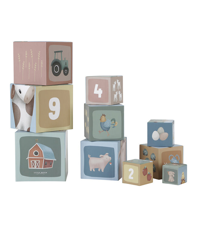 Little Dutch Toys Little Dutch Toys - Kartonnen Stapeltoren Little Farm FSC