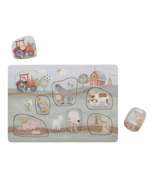 Little Dutch Toys Little Dutch Toys - Geluiden puzzel Little Farm FSC