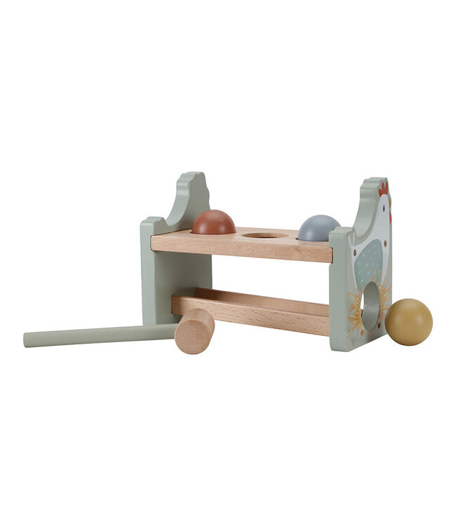 Little Dutch Toys Little Dutch Toys - Hamerbankje met ballen Little Farm FSC