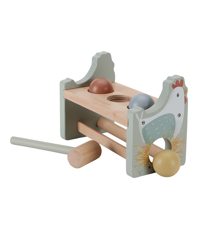 Little Dutch Toys Little Dutch Toys - Hamerbankje met ballen Little Farm FSC