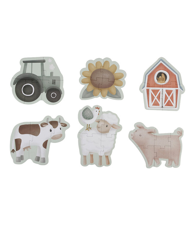 Little Dutch Toys Little Dutch Toys - 6 in 1 puzzel Little Farm FSC