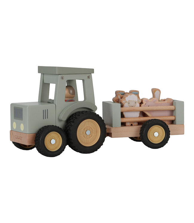 Little Dutch Toys Little Dutch Toys - Tractor met trailer Little Farm FSC