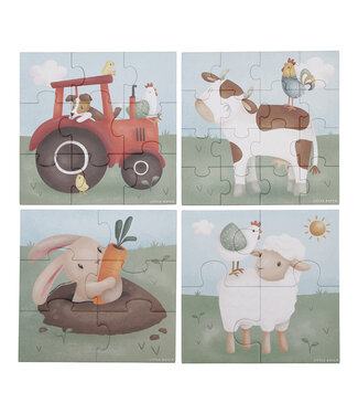 Little Dutch Toys Little Dutch Toys - 4 in 1 puzzel Little Farm FSC