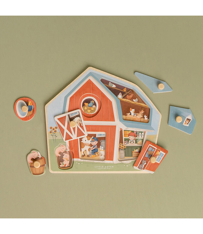 Little Dutch Toys Little Dutch Toys - Houten puzzel Little Farm FSC
