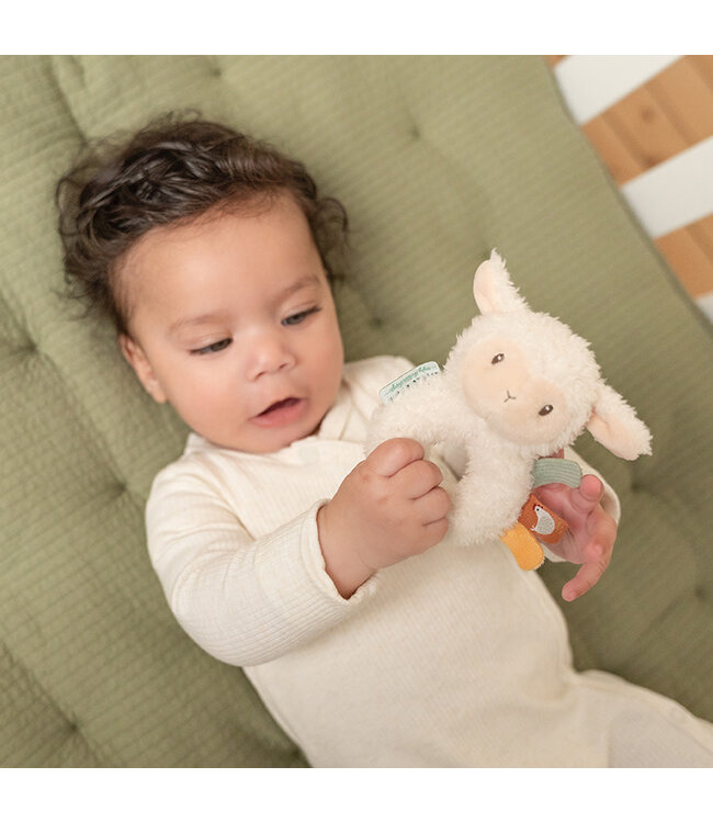 Little Dutch Toys Little Dutch Toys - Zachte ringrammelaar schaap Little Farm