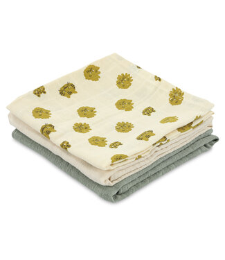 Trixie Trixie - Muslin cloths 3-pack mix | 55x55cm - Lucky Leopard