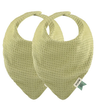 Trixie Trixie - Bandana bib 2-pack mix - Cocoon Lemongrass