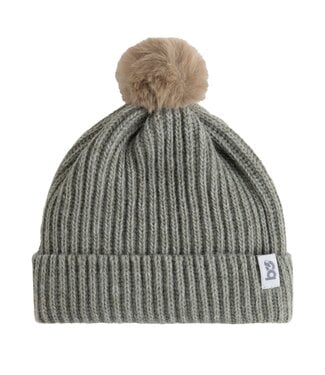 Baby's Only Baby's Only - Mutsje met pompon Cool urban green - 3-36 mnd