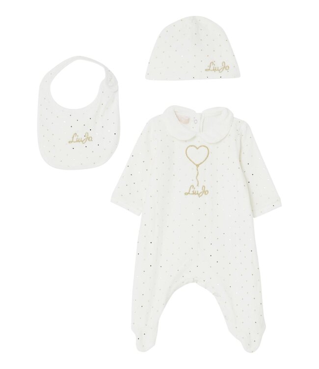 Liu Jo Liu Jo - Babypakje ecru dots gold + mutsje & slab