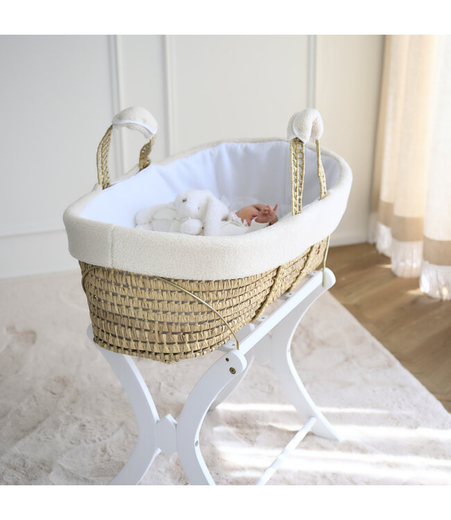 Theophile & Patachou Theophile & Patachou - Rieten reiswieg + Aankleding schapen Naturel Carrousel
