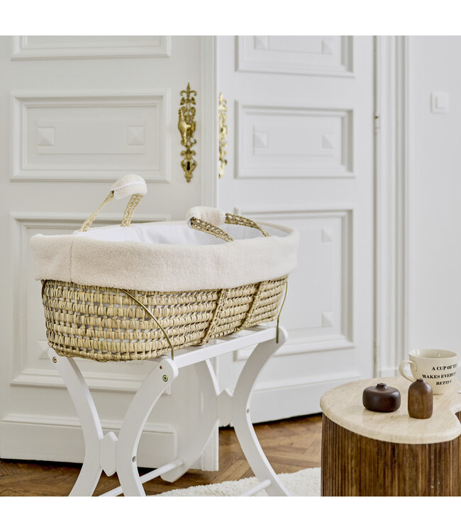 Theophile & Patachou Theophile & Patachou - Rieten reiswieg + Aankleding schapen Naturel Carrousel