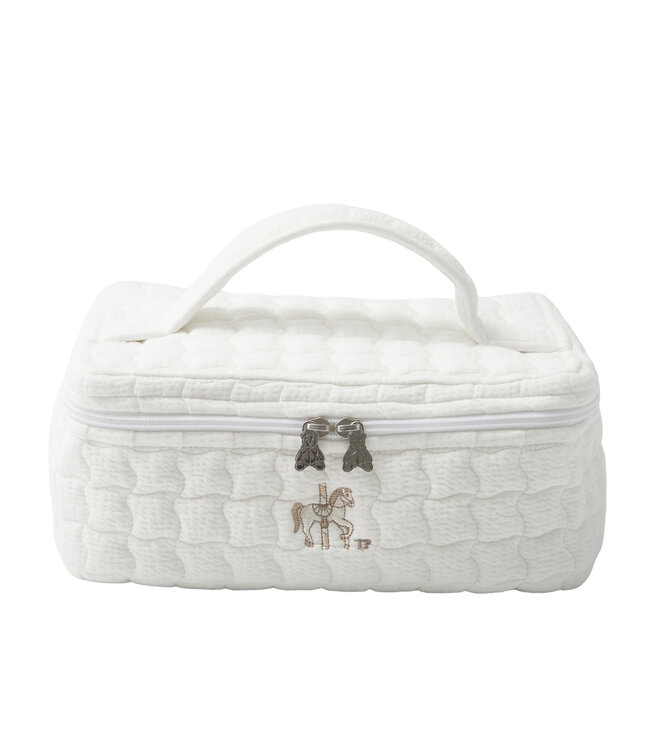 Theophile & Patachou Theophile & Patachou - Toilettas met 1 handvat - Gewatteerd Ivoor Carrousel