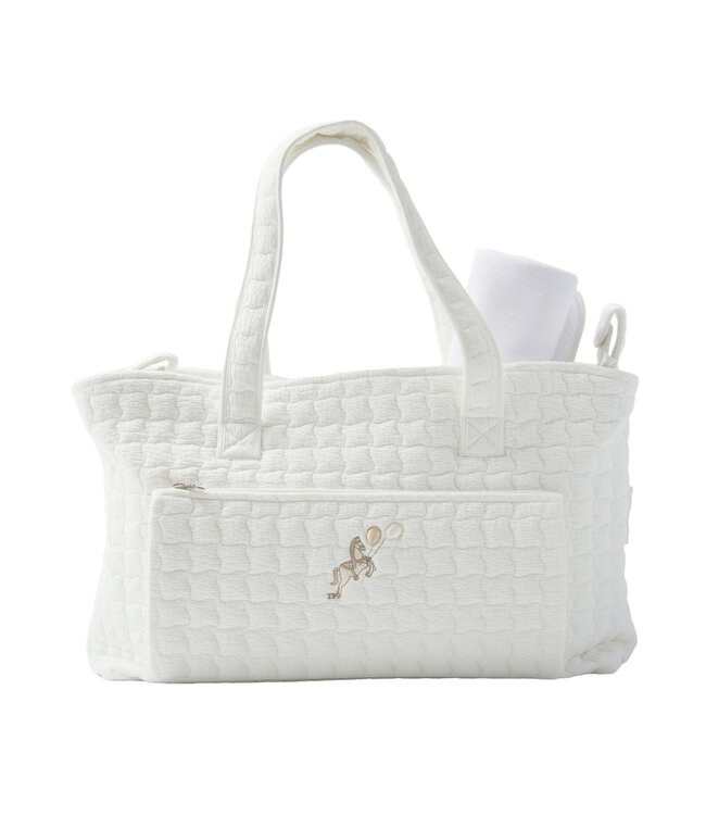 Theophile & Patachou Theophile & Patachou - Verzorgingstas + waskussen - Gewatteerd Ivoor Carrousel