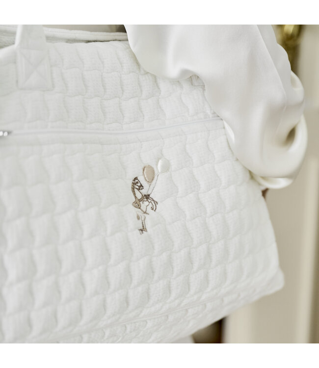 Theophile & Patachou Theophile & Patachou - Verzorgingstas + waskussen - Gewatteerd Ivoor Carrousel