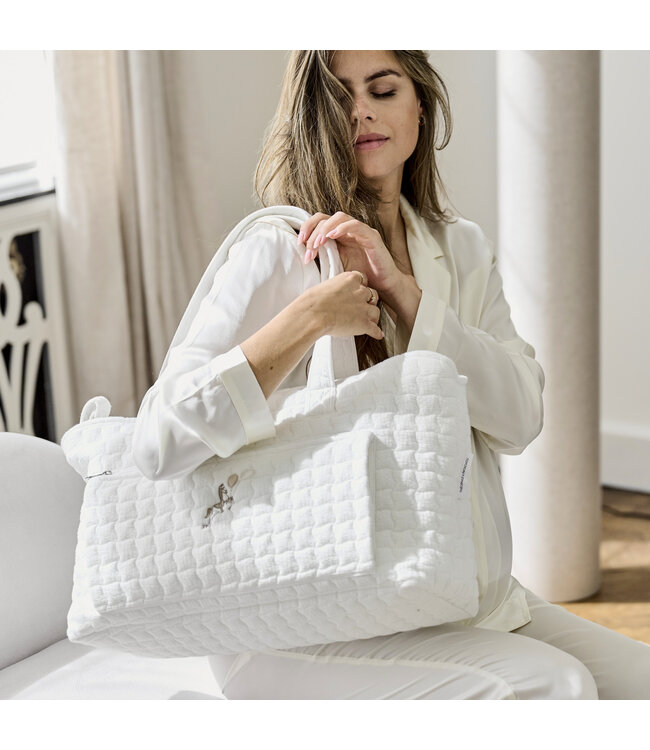 Theophile & Patachou Theophile & Patachou - Verzorgingstas + waskussen - Gewatteerd Ivoor Carrousel