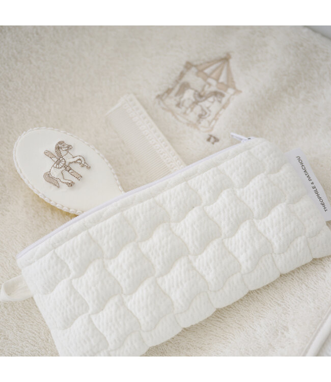 Theophile & Patachou Theophile & Patachou - Borstel en kam + zakje Ivoor Carrousel