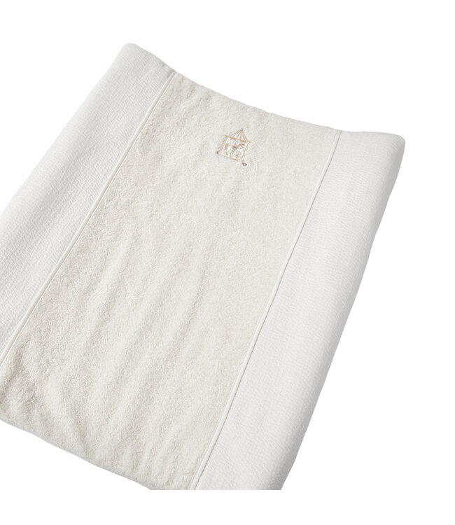 Theophile & Patachou Theophile & Patachou - Hoes verzorgingskussen - Badstof + Gewafeld Ivoor Carrousel