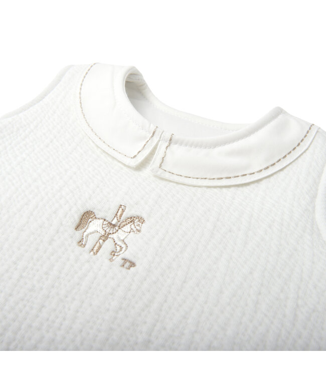 Theophile & Patachou Theophile & Patachou - Zomer Slaapzak 60cm - Gewafeld Ivoor Carrousel