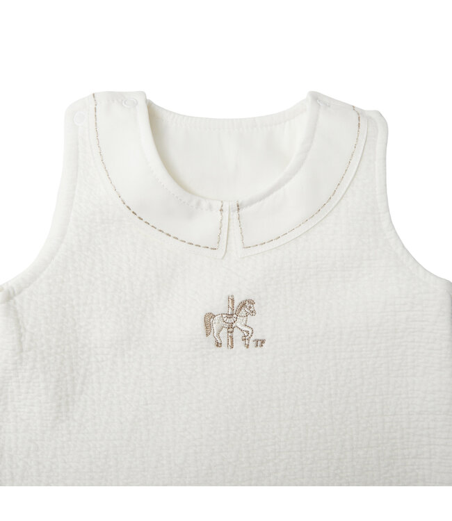 Theophile & Patachou Theophile & Patachou - Zomer Slaapzak 60cm - Gewafeld Ivoor Carrousel