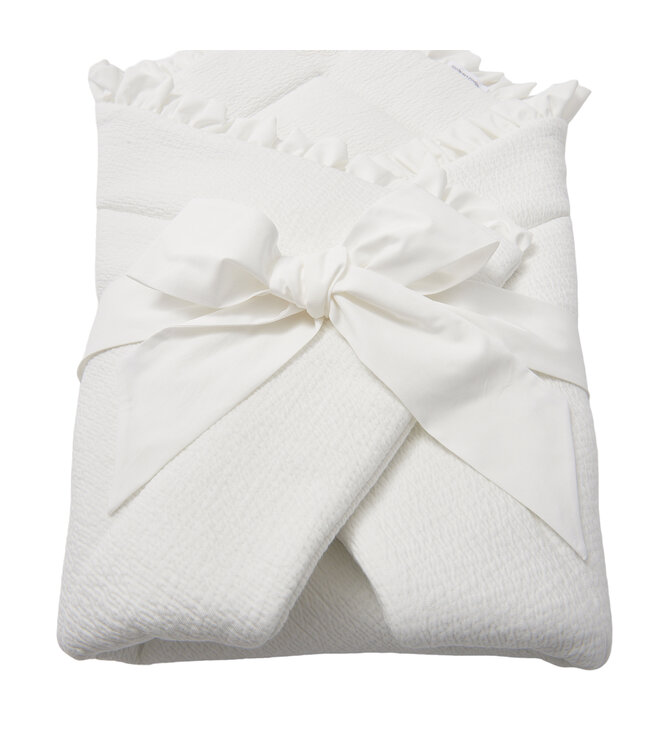 Theophile & Patachou Theophile & Patachou - Doopdeken voetenzak 75x75cm - gawafeld Ivoor Carrousel