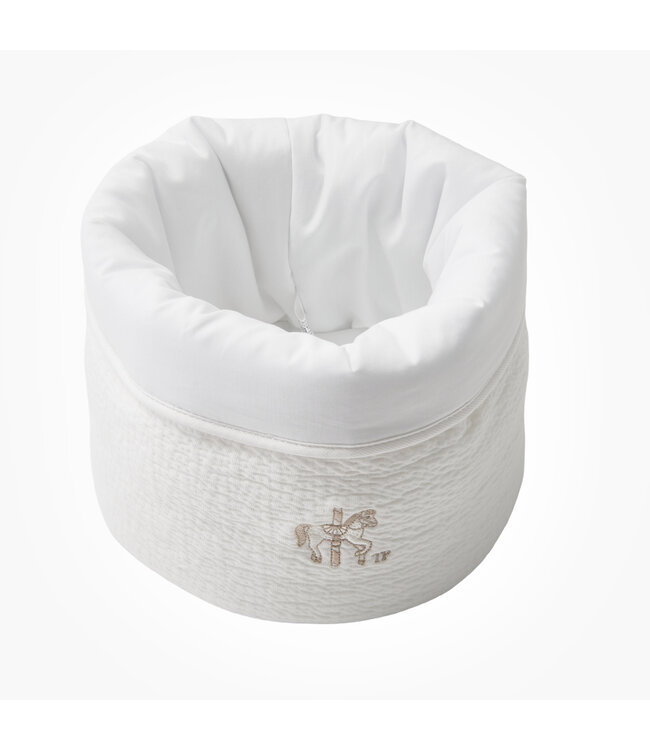 Theophile & Patachou Theophile & Patachou - Verzorgingsmand rond - Gewafeld Ivoor Carrousel