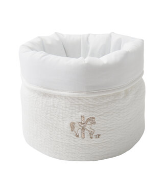 Theophile & Patachou Theophile & Patachou - Verzorgingsmand rond - Gewafeld Ivoor Carrousel
