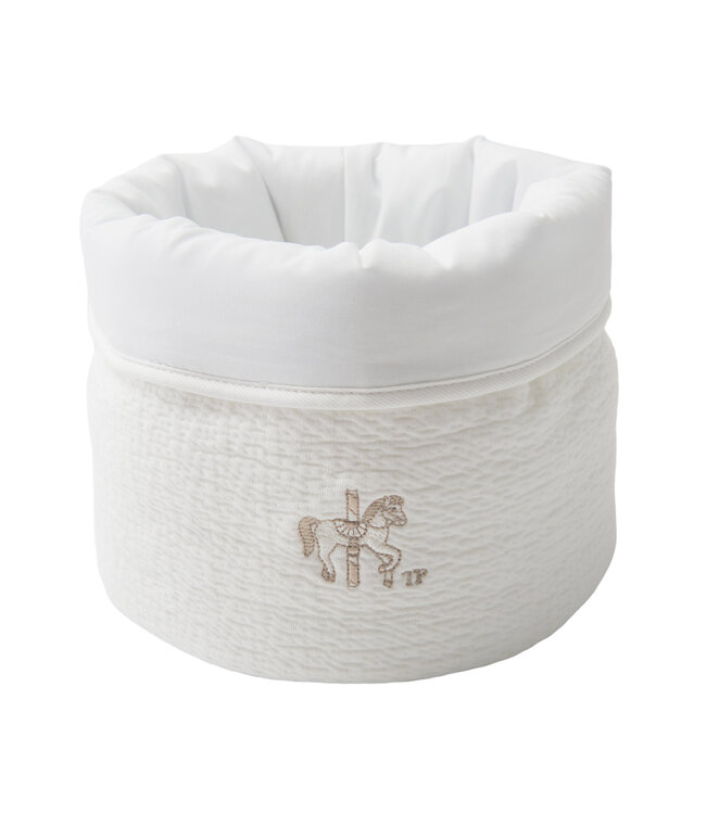 Theophile & Patachou Theophile & Patachou - Verzorgingsmand rond - Gewafeld Ivoor Carrousel