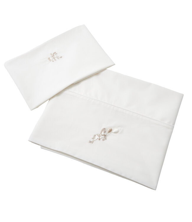 Theophile & Patachou Theophile & Patachou - Laken bed 105x170cm + sloop Ivoor Carrousel