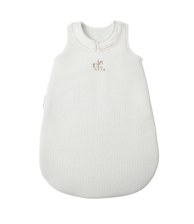 Theophile & Patachou Theophile & Patachou - Slaapzak 60cm kraag - Gewafeld Ivoor Carrousel