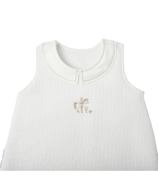 Theophile & Patachou Theophile & Patachou - Slaapzak 60cm kraag - Gewafeld Ivoor Carrousel