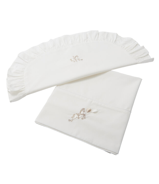 Theophile & Patachou Theophile & Patachou - Wieglaken + sloop Ivoor Carrousel