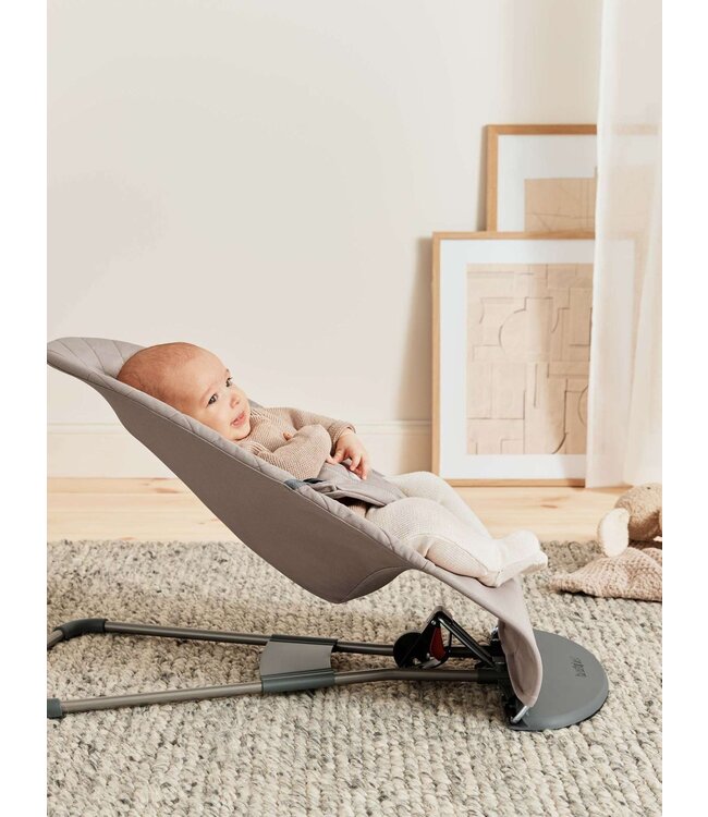 Babybjorn BabyBjörn - Wipstoeltje Bliss  - Geweven klassiek quilt Zandgrijs