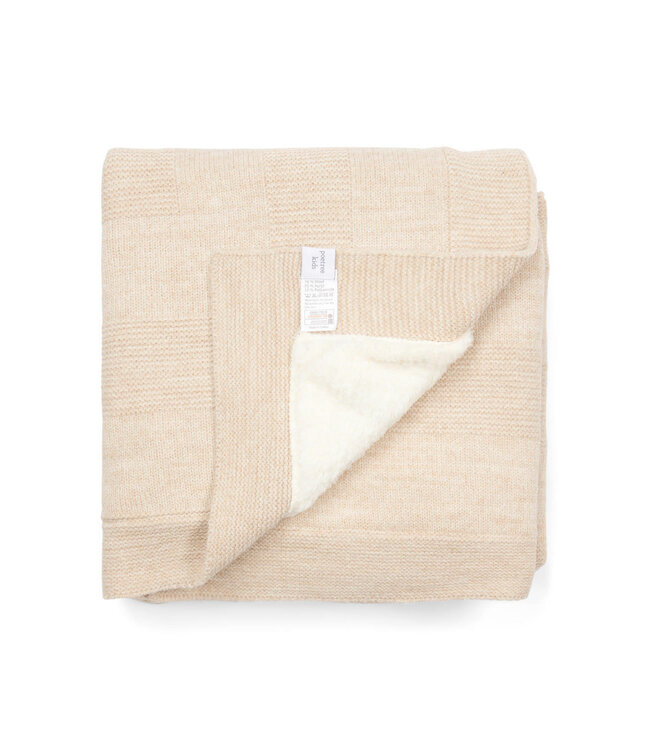 Poetree Kids Poetree Kids - Aspen Wolmix Wiegdeken gevoerd Camel 90x100cm