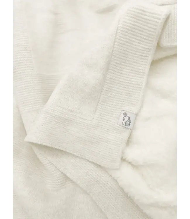 Poetree Kids Poetree Kids - Aspen Wolmix Wiegdeken gevoerd Off White 90x100cm