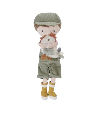 Little Dutch Toys Little Dutch Toys - Knuffelpop Boer Jim met kip 35cm