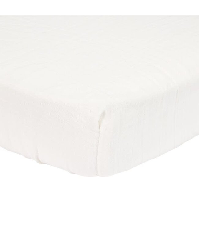 Little Dutch Little Dutch - Hoeslaken hydrofiel 70 x 140/150 cm Soft White