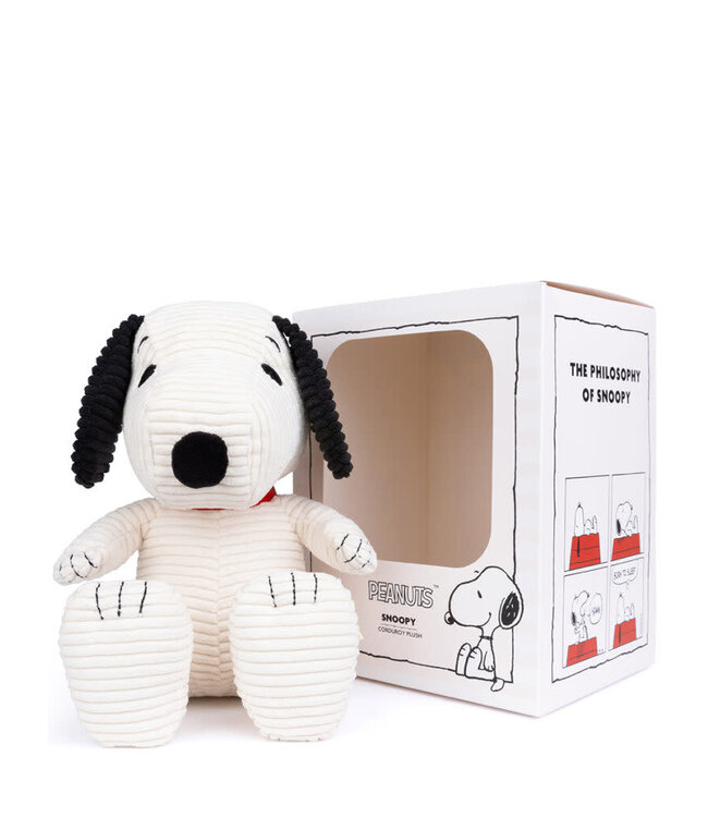 Nijntje - Miffy Nijntje - Snoopy Sitting Corduroy Cream in giftbox - 27 cm