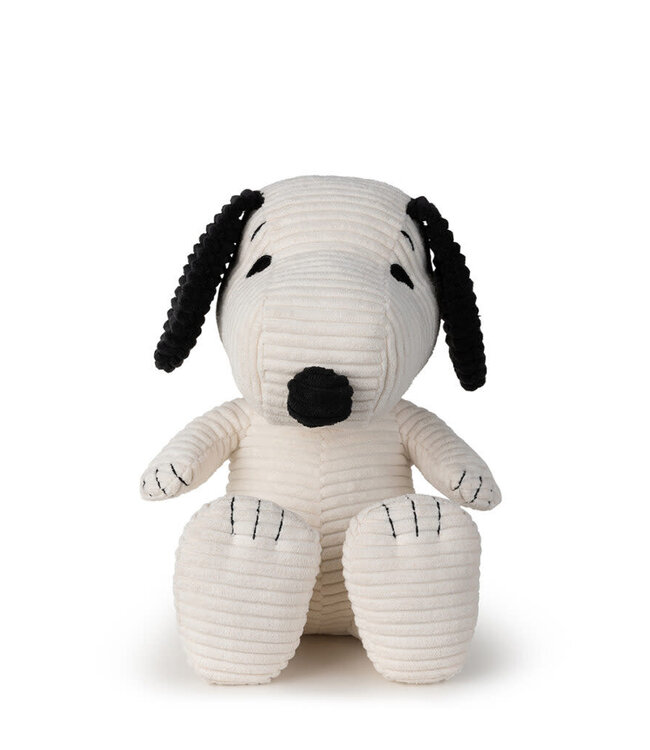 Nijntje - Miffy Nijntje - Snoopy Sitting Corduroy Cream in giftbox - 27 cm