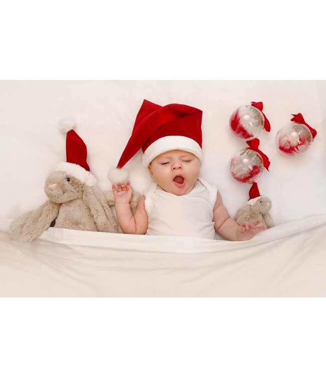 Studio Orsetto Gepersonaliseerde transparante Kerstbal met velvet Strik