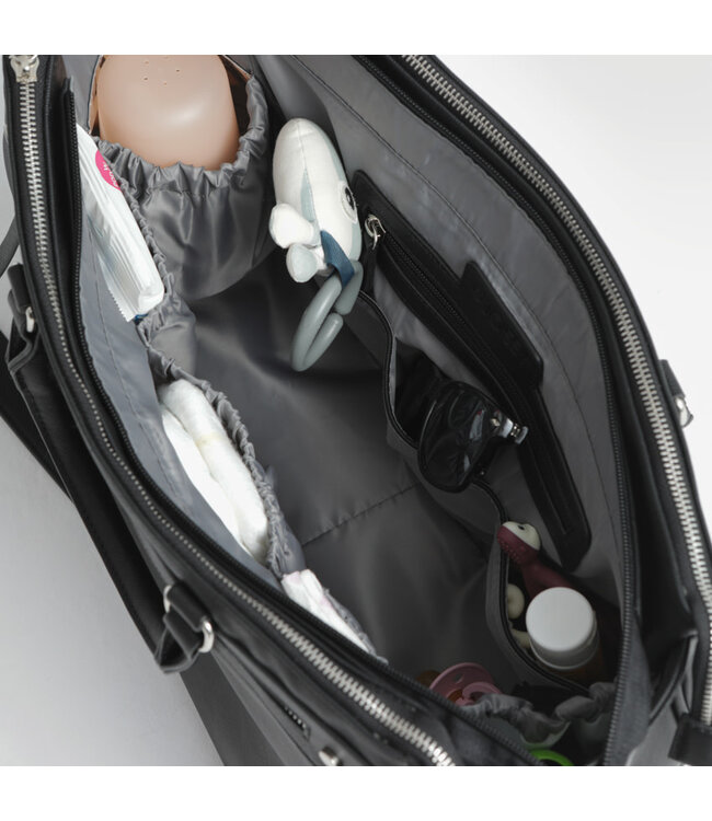Joissy Joissy - Diaper bag CARLA - black/silver