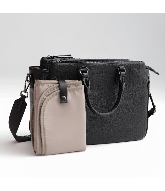 Joissy Joissy - Diaper bag MILA  - black/gun metal