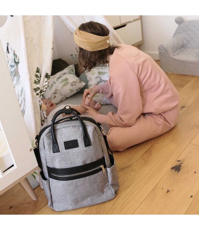 Joissy Joissy - Diaper backpack & bag FAVE - gray melange