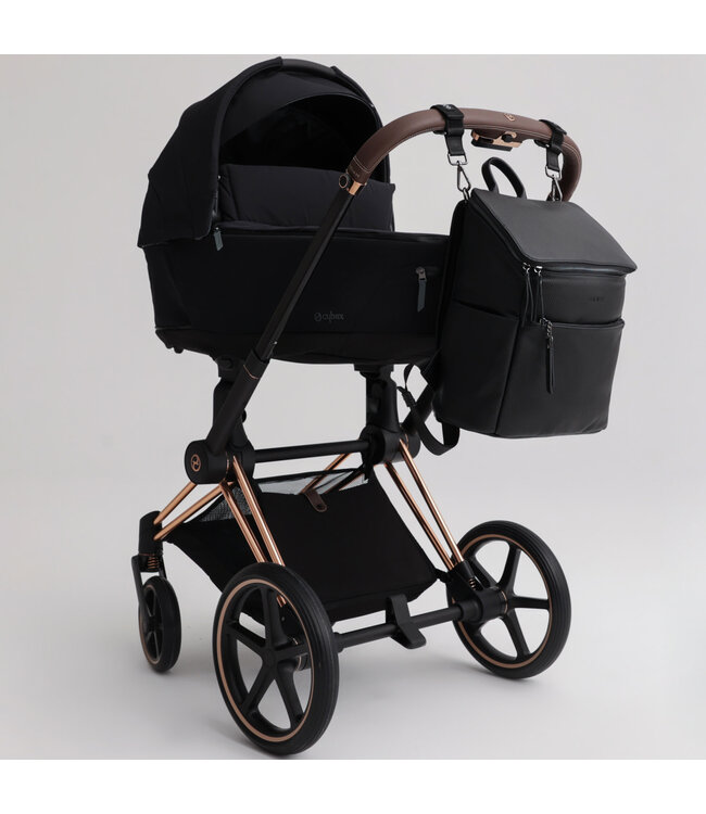 Joissy Joissy - Diaper backpack ROOMY - black/gun metal