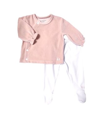 Poetree Kids Poetree Kids - Comfy Velours Baby Set Blush Pink