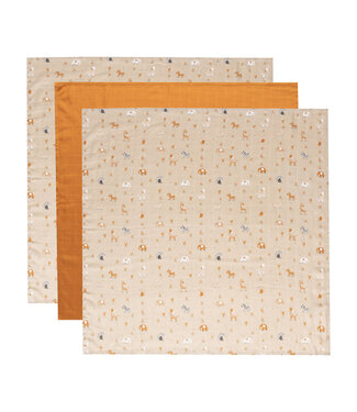 Bebejou Bebejou - Tetradoeken 70X70Cm (3 Stuks) Steppe